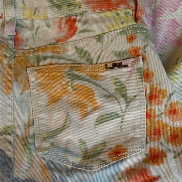 Ralph Lauren Multicolor Floral Women's Straight Leg Jeans size 6 petite - Picture 6 of 10